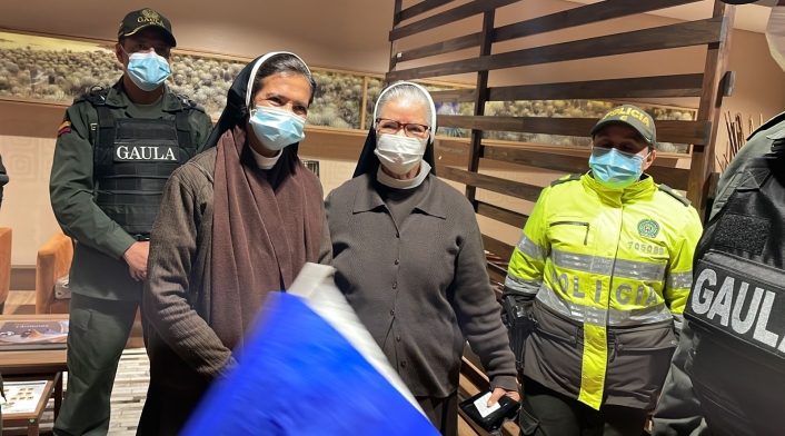 La religiosa permanecerá en Bogotá durante varios días