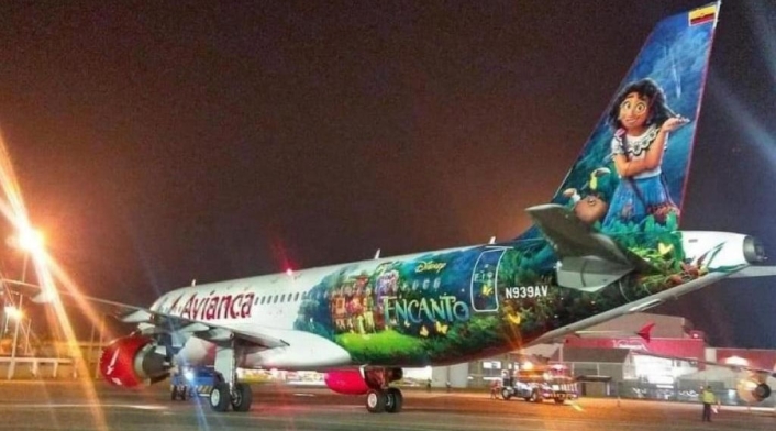 Fotos del avión de Encanto presentado por Avianca