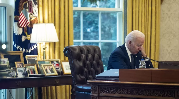 Joe Biden en el salón oval