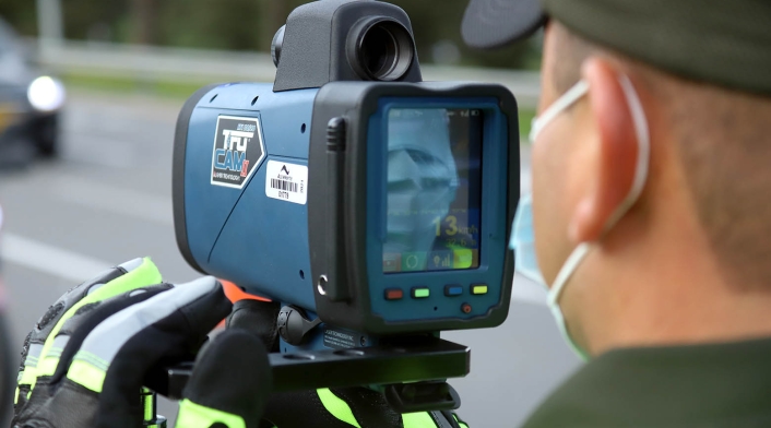 Detectores de velocidad a las afueras de Bogotá
