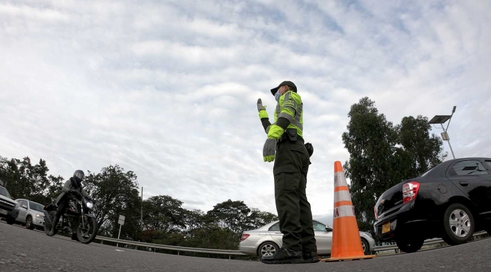 Movilidad en Bogotá colapsada en fin de año.