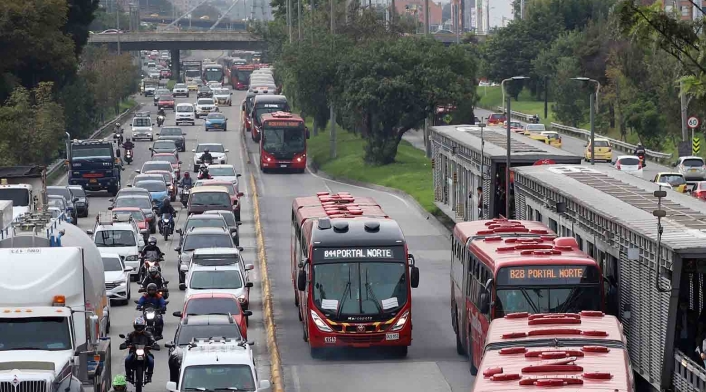 Trancones en Bogotá en fin de año 2021