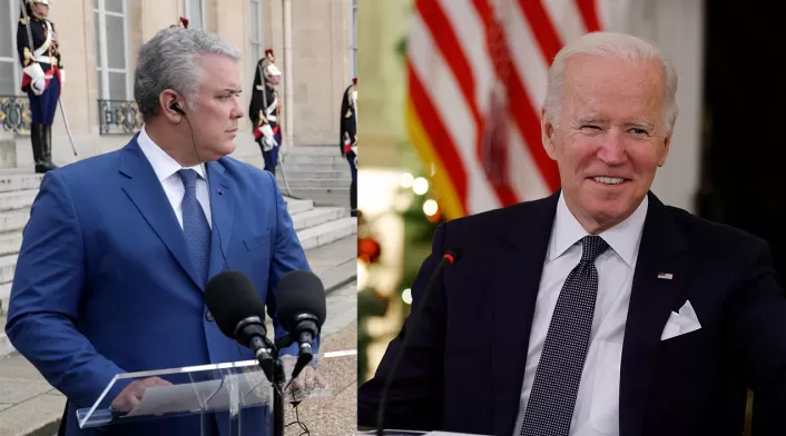 Presidentes Iván Duque y Joe Biden Presidente Iván Duque y Joe Biden