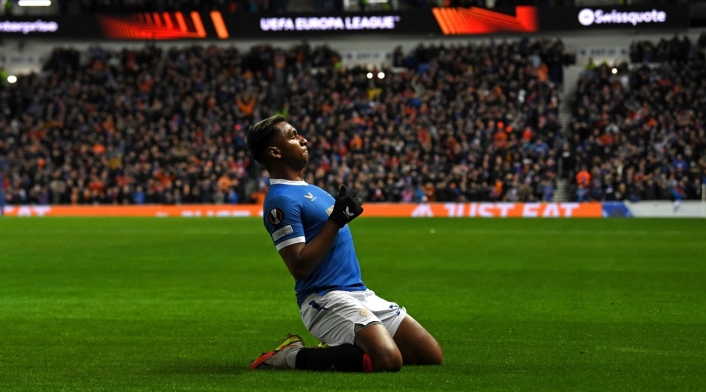 Alfredo Morelos en Rangers Alfredo Morelos celebra gol que marcó para Rangers