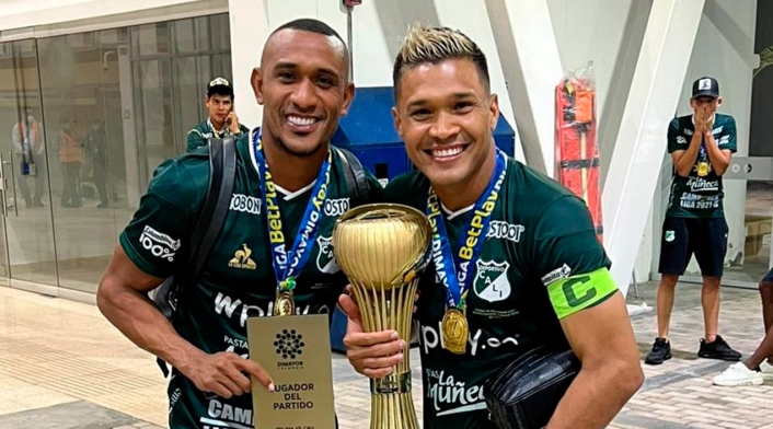 Teófilo Gutiérrez y Ángelo Rodríguez, delanteros del Cali Teófilo Gutiérrez y Ángelo Rodríguez