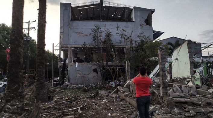 Explosión de un carro bomba, en Saravena (Arauca).