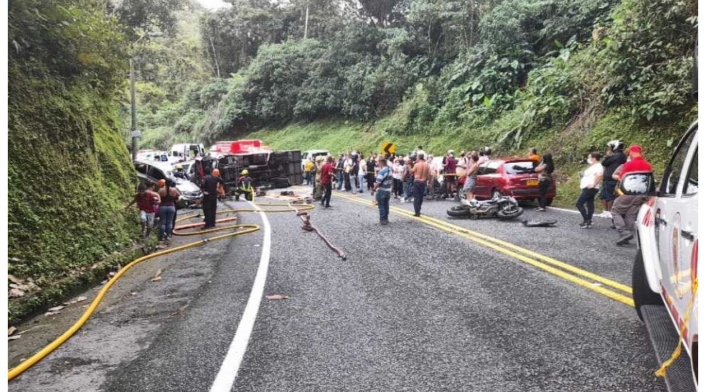 Accidente en Vía Armenia - Pereira Accidente en Vía Armenia - Pereira