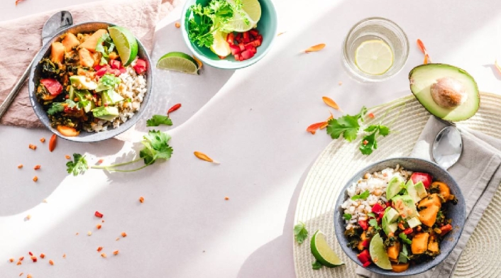 Alimentos saludables en una dieta