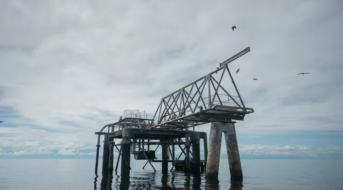 Plataforma petrolera abandonada en Venezuela Plataforma petrolera abandonada de Venezuela