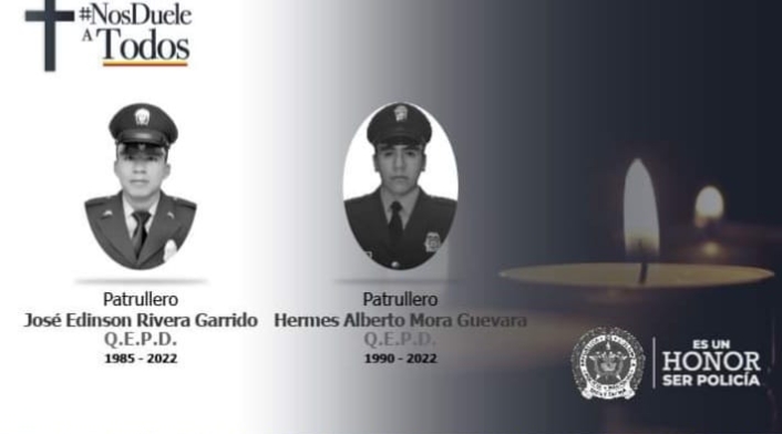 Patrulleros asesinados en Lejanías, Meta