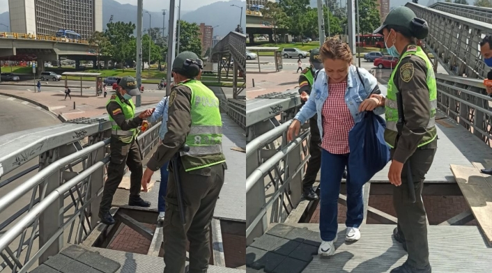 Puente peatonal de la carrera 30 con calle 26