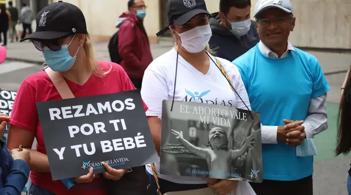 Protesta contra aborto en Colombia Aborto en Colombia: Despenalización discutida por Corte Constitucional