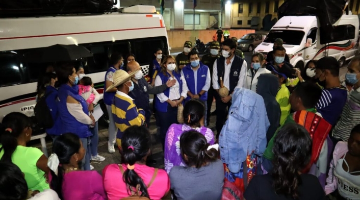traslado humanitario de los indígenas Yukpa