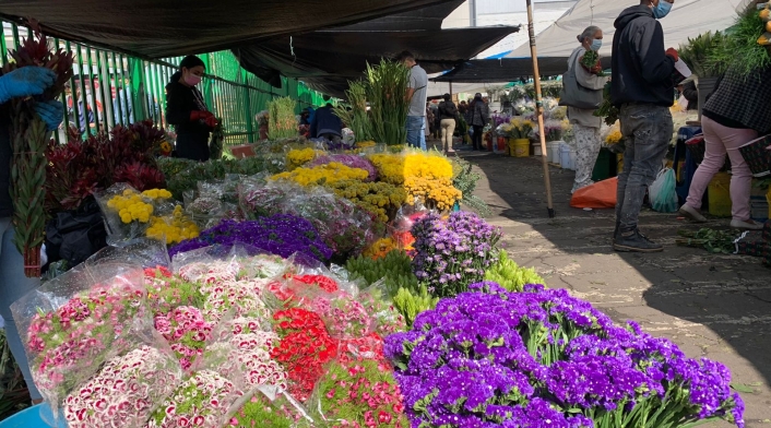 Venta de flores en Paloquemao