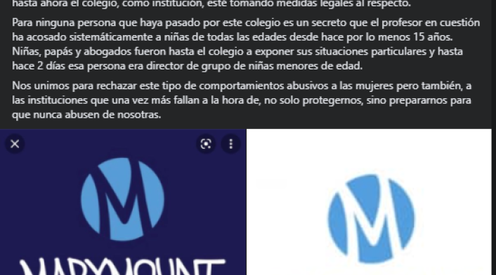 Denuncia colegio MaryMount
