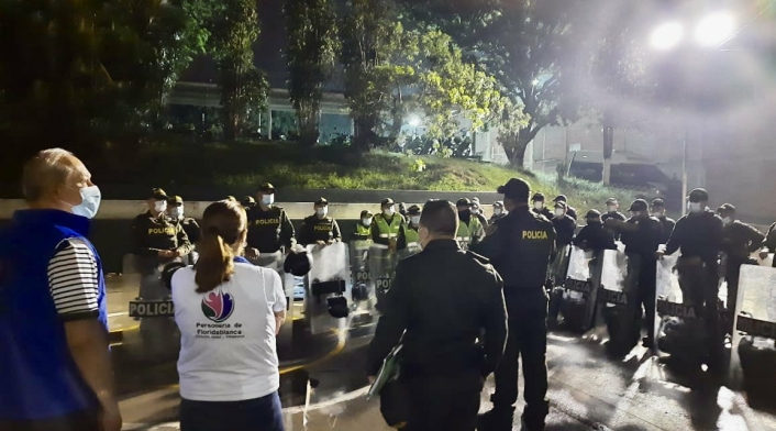 Desalojo de familias en Floridablanca, Santander