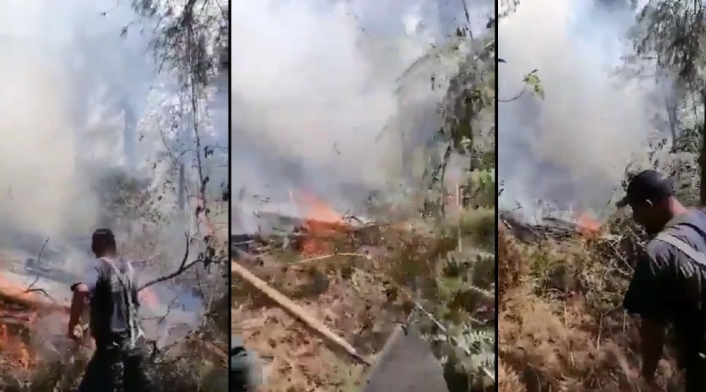 Incendio forestal en Santander