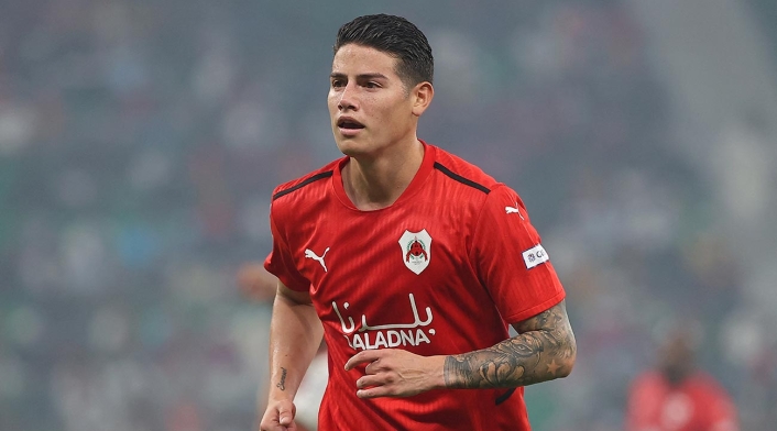 James Rodríguez jugando con el Al Rayyan James Rodríguez con el Al Rayyan