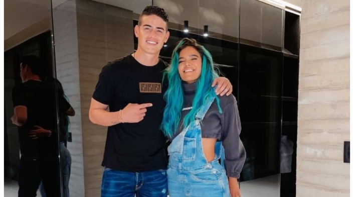 James Rodríguez y Karol G James Rodríguez y Karol G