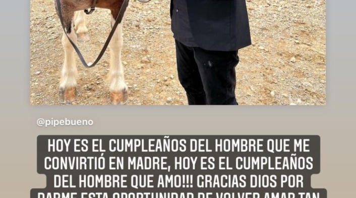 Mensaje cumpleaños de Luisa Fernanda a Pipe Bueno