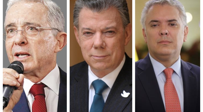 Alvaro Uribe, Juan Manuel Santos e Iván Duque Alvaro Uribe, Juan Manuel Santos e Iván Duque