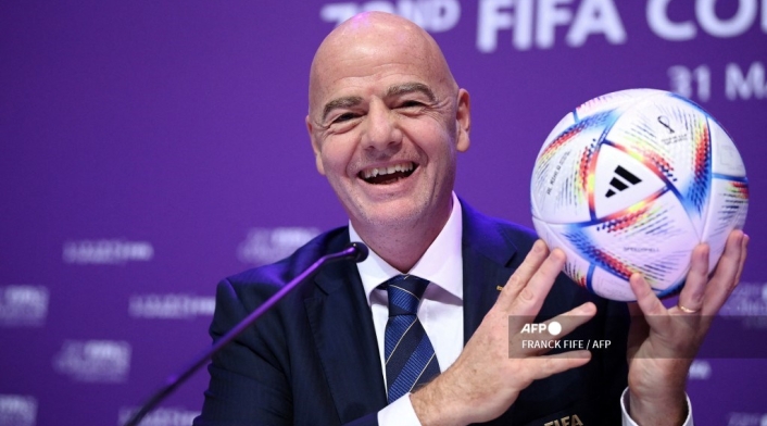 Gianni Infantino, presidente de la FIFA, durante el último congreso anual de la organización.