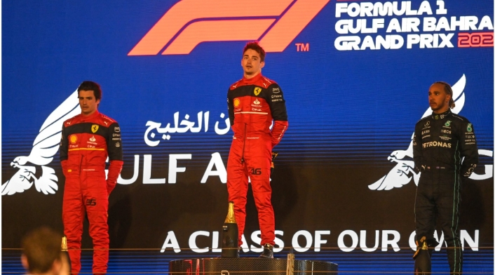 Podio del Gran Premio de Baréin Charles Leclerc lideró el podio del Gran Premio de Baréin