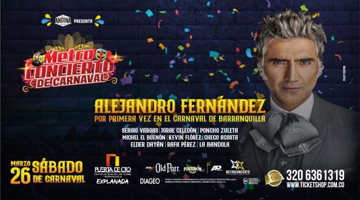 Alejandro Fernández estará en el Metroconcierto
