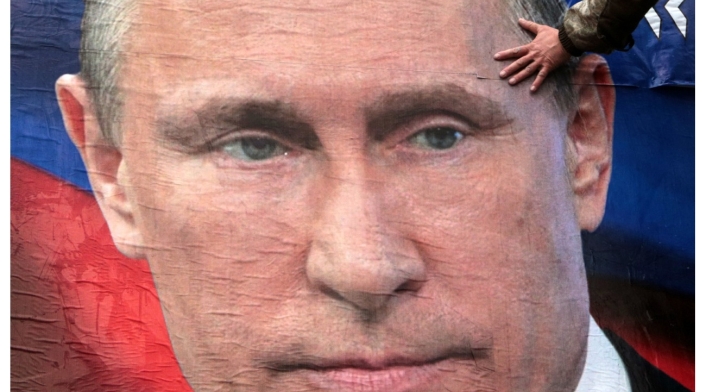 Póster de Vladimir Putin, presidente ruso