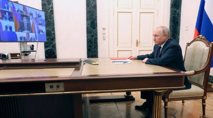 Vladimir Putin en reunión de seguridad