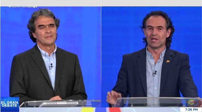 Sergio Fajardo y Federico Gutiérrez en El Gran Debate