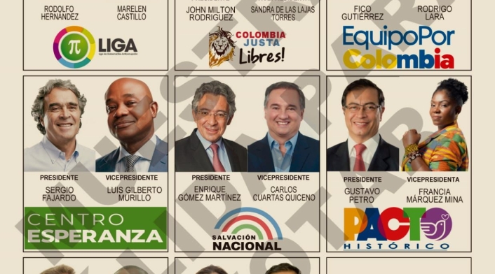 Tarjetón elecciones presidenciales Tarjetón elecciones presidenciales