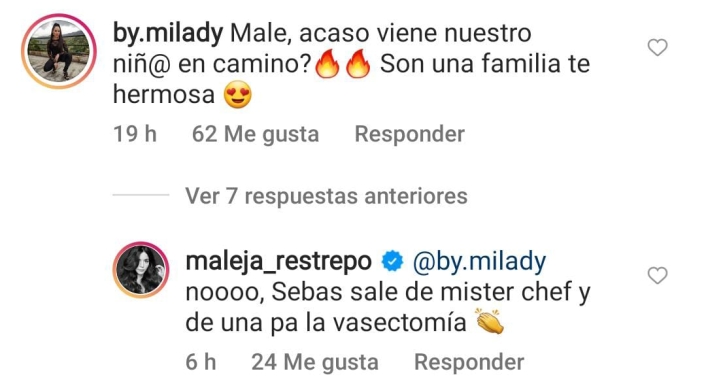 Respuesta de Maleja Restrepo a rumores de embarazo