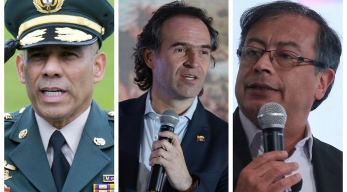 Federico Gutiérrez, Gustavo Petro y General Zapateiro Federico Gutiérrez, Gustavo Petro y General Zapateiro