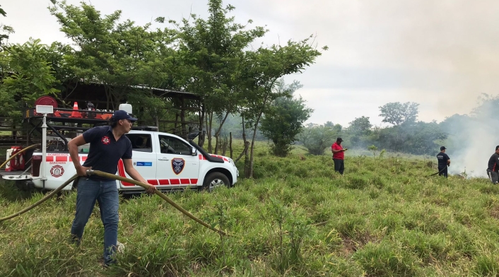 Incendio forestal en Barichara, Santander