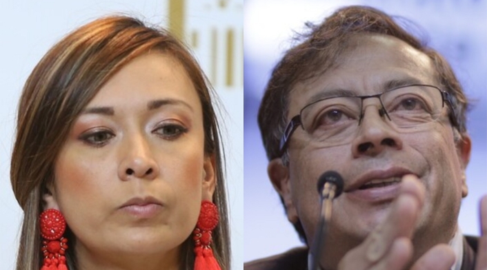 Katherine Miranda y Gustavo Petro Katherine Miranda y Gustavo Petro