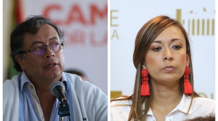 Gustavo Petro y Katherine Miranda Katherine Miranda anuncia su apoyo a Petro