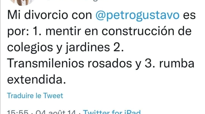 Trinos de Katherine Miranda contra Gustavo Petro