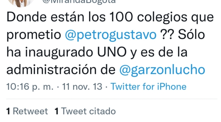 Trinos de Katherine Miranda contra Gustavo Petro