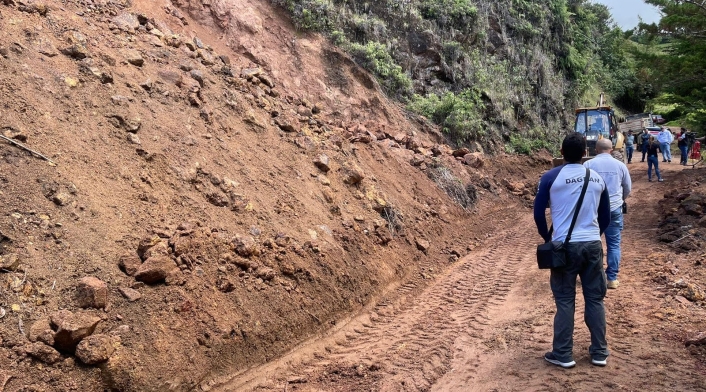 Afectaciones por derrumbes y las lluvias en Antioquia.