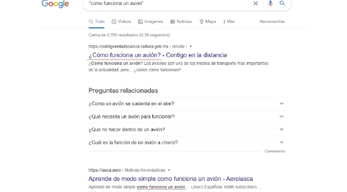 Uso de comillas en Google