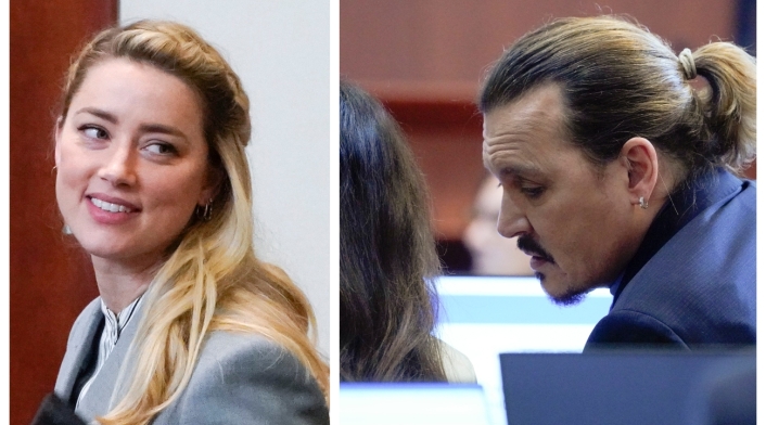 Amber Heard y Johnny Depp en juicio