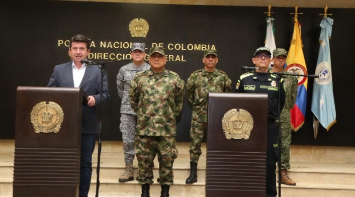 Diego Molano, ministro de Defensa Diego Molano, ministro de Defensa, entrega balance de elecciones Colombia
