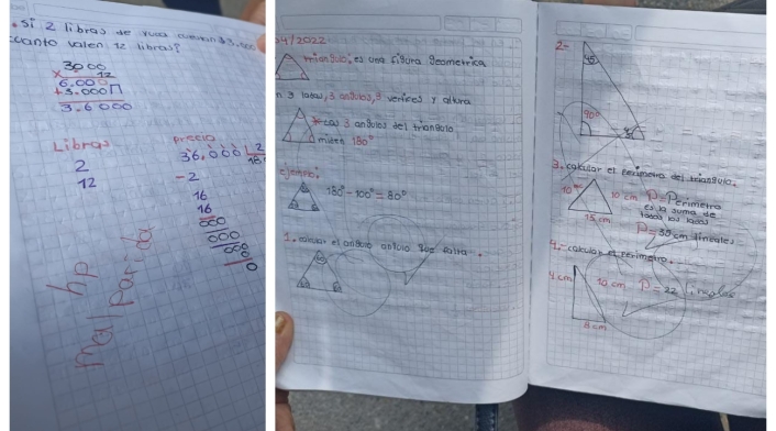 Matoneo en colegio Dibujos en cuaderno de niña abusada en colegio de Bogotá