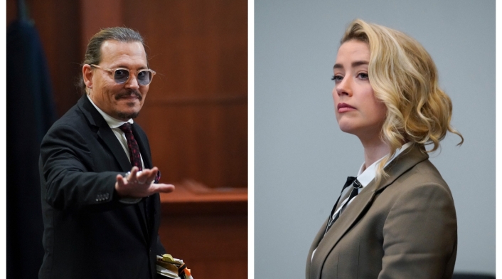 Johnny Depp y Amber Heard en juicio que los enfrenta