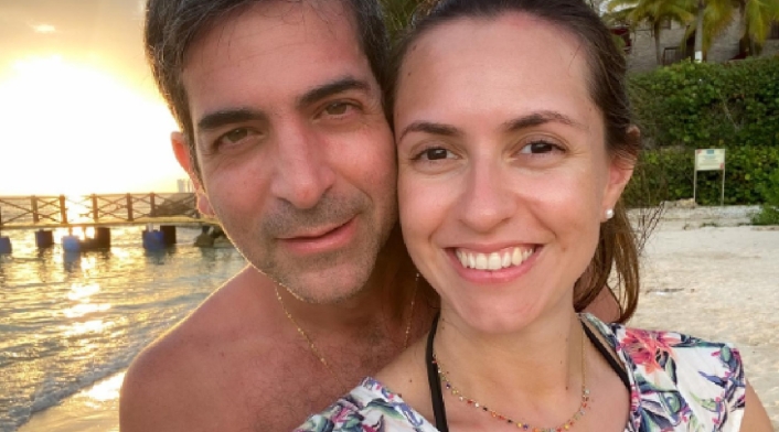 Marcelo Pecci y su esposa Claudia Aguilera