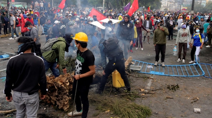 Protestas indígenas en Ecuador