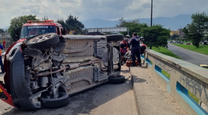 Accidente de tránsito en Puente Aranda