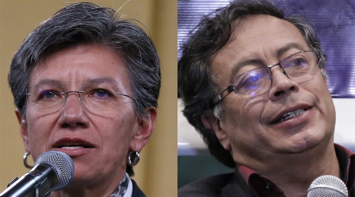 Claudia López y Gustavo Petro Claudia López y Gustavo Petro