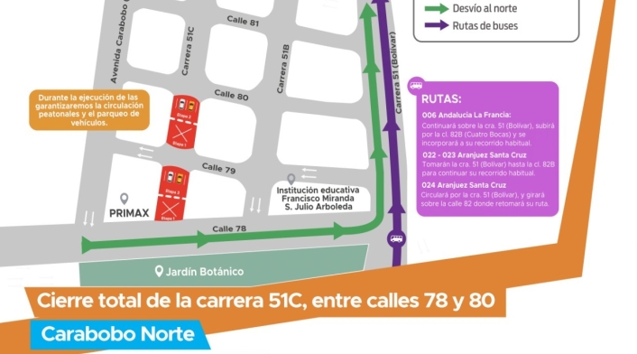 Por obras y grabación de una película, esta semana habrá cierres viales en Medellín